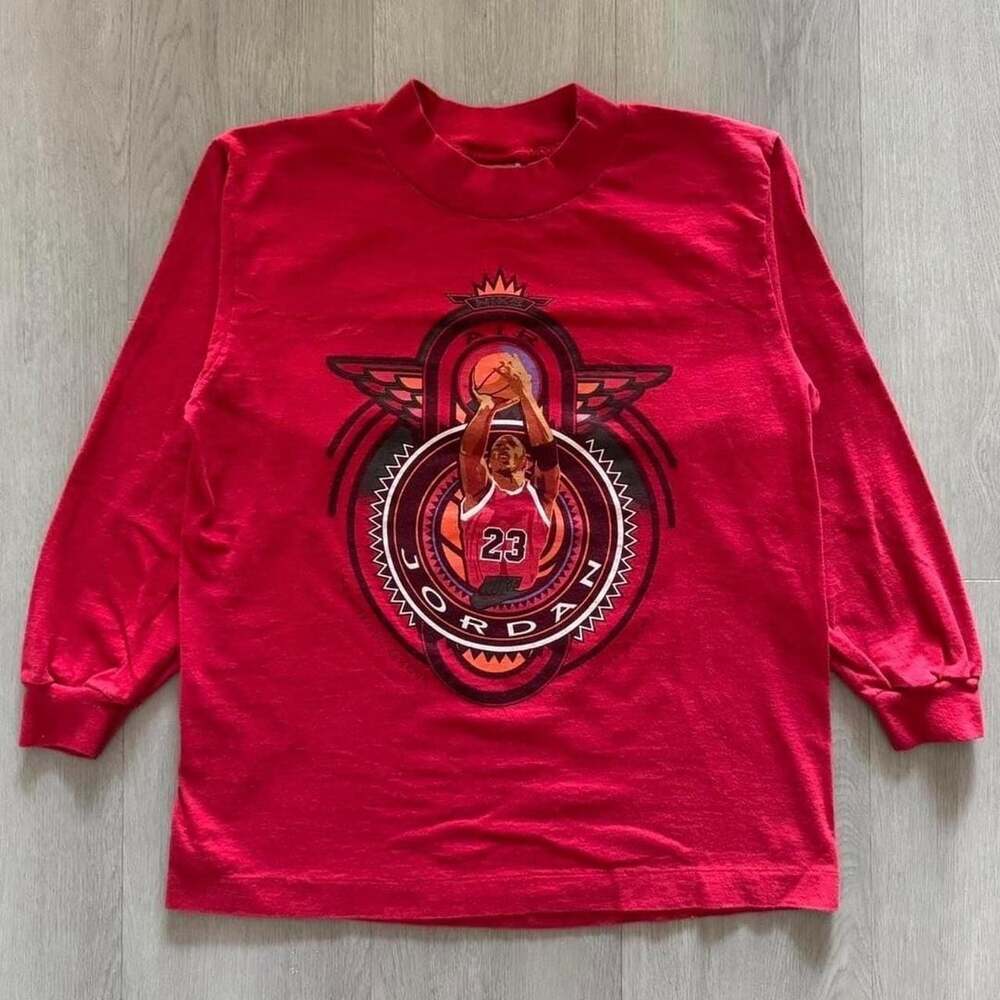 Vintage Nike 90s Air Jordan 7-Time Scoring Champion Youth L Shirt USA